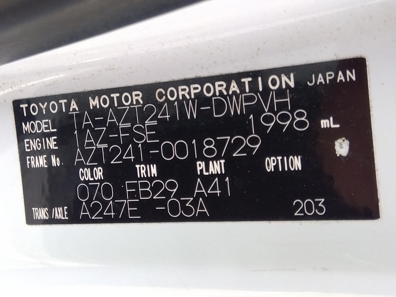 TOYOTA CALDINA-ZT-2004