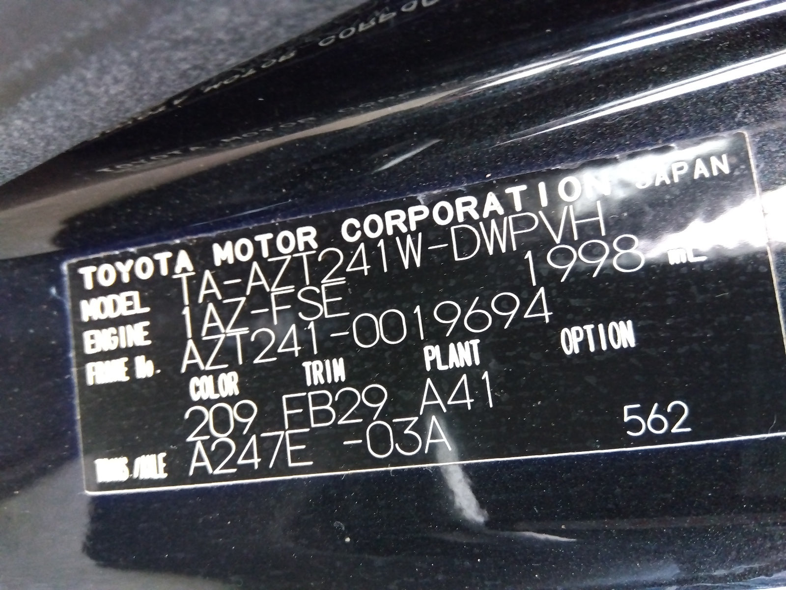 TOYOTA CALDINA-ZT EDITION-2004