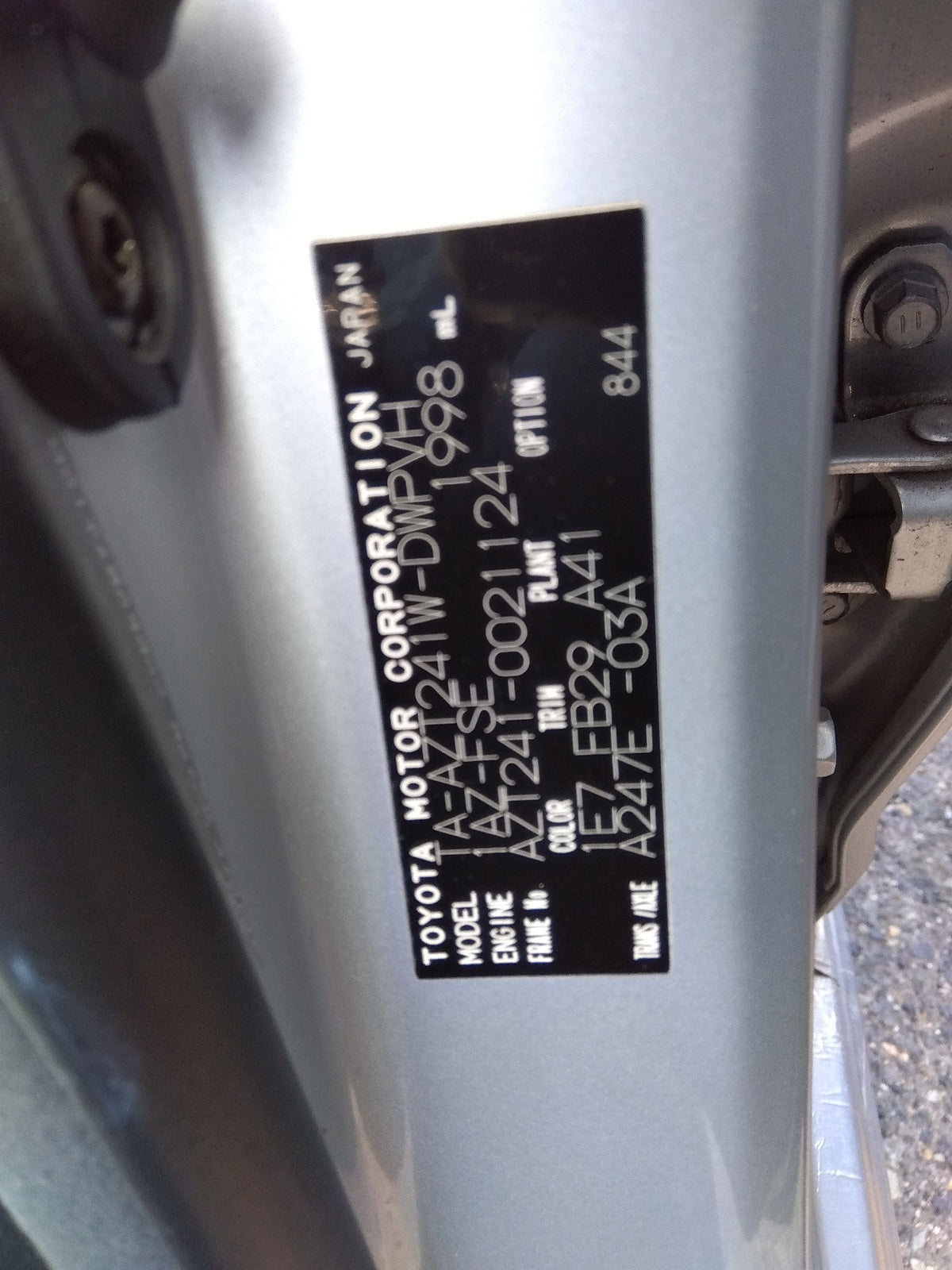 TOYOTA CALDINA-ZT PACKAGE-2004