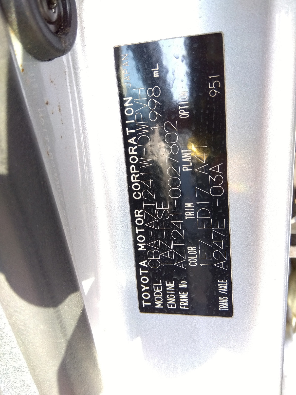 TOYOTA CALDINA-ZT PACKAGE-2006