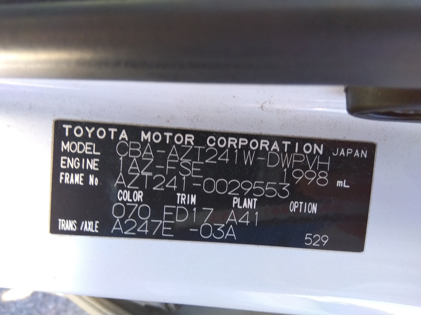 TOYOTA CALDINA-ZT-2006