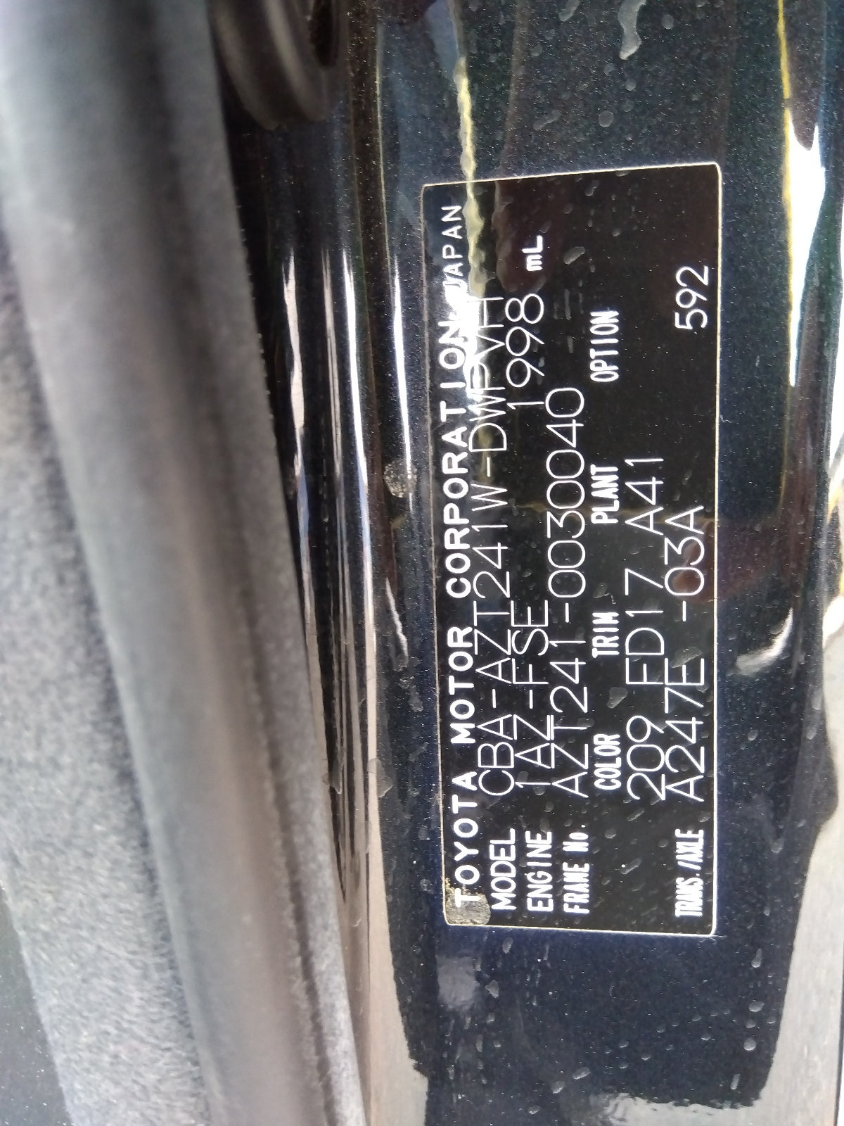 TOYOTA CALDINA-2.0 ZT PACKAGE-2006